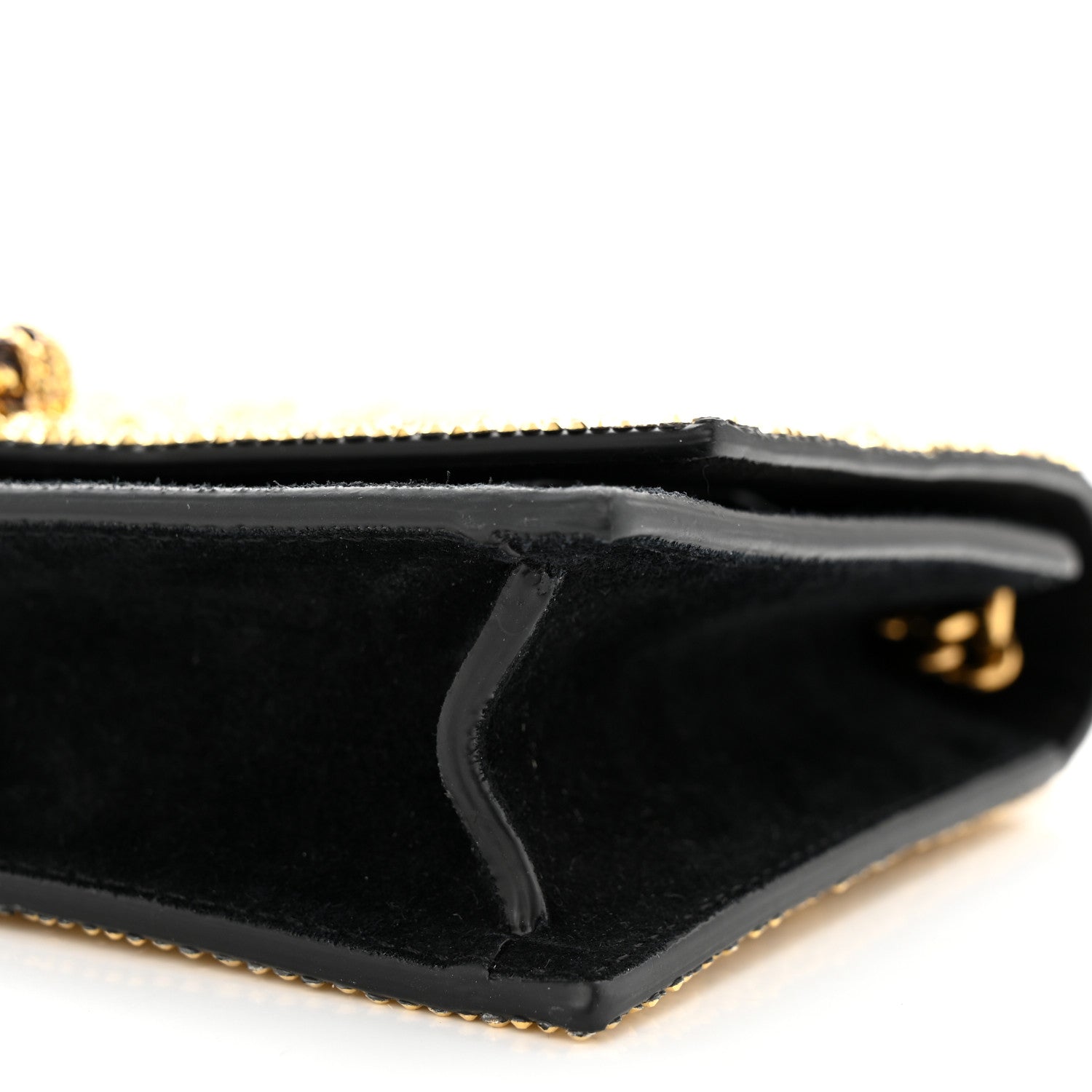 Alexander McQueen Suede Studded Mini Skull Chain Crossbody Bag Black 9 of 10