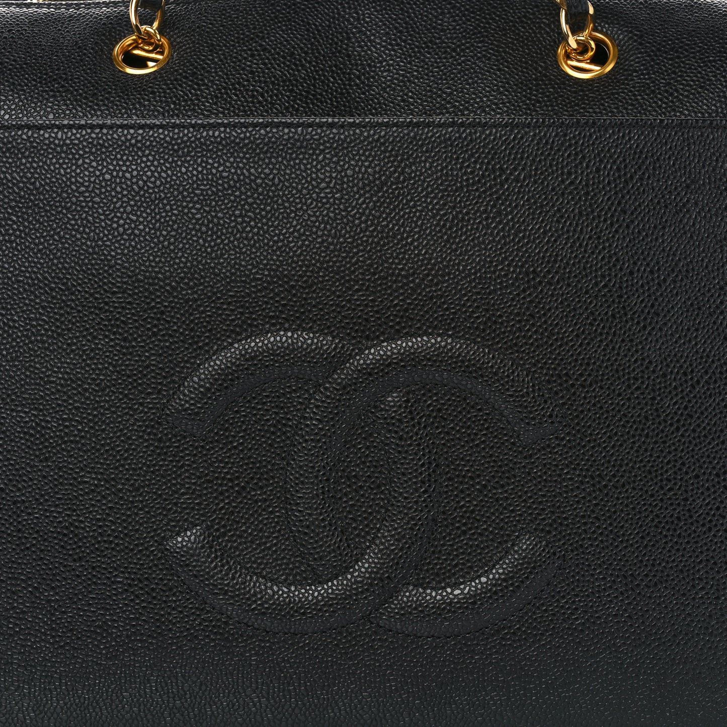 Caviar Large CC Shoulder Bag Black