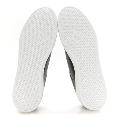 Chanel Calfskin CC Womens Sneakers 40 Black 6 of 8