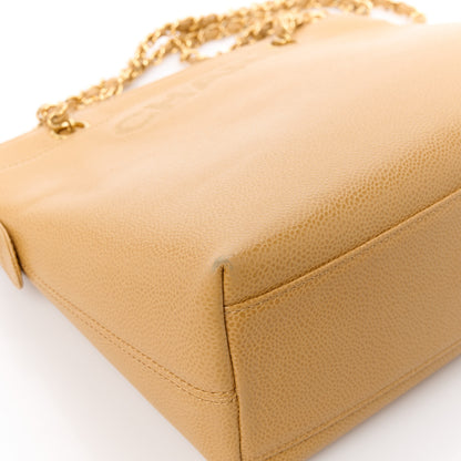 Chanel Caviar Shoulder Bag Beige 12 of 14