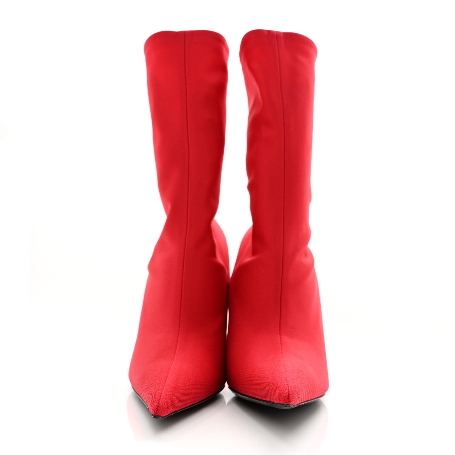 Balenciaga Matte Spandex Extreme Pointed Toe Knife 80mm Ankle Boots 37 Pink 2 of 13