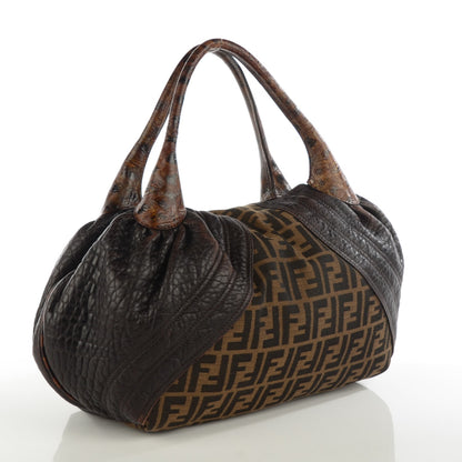 Fendi Zucca Nappa Nuvolata Vitello Tortuga Spy Tobacco Moro 3 of 8