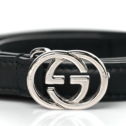 Gucci Moon Calfskin Nickel Interlocking G 20mm 90 36 Black 2 of 6
