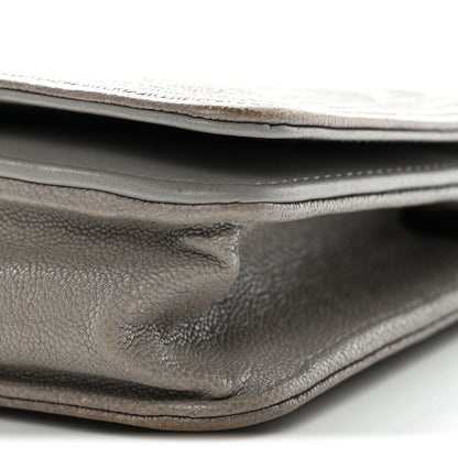 Chanel Caviar Quilted Boy Wallet On Chain WOC Grey 11 of 17