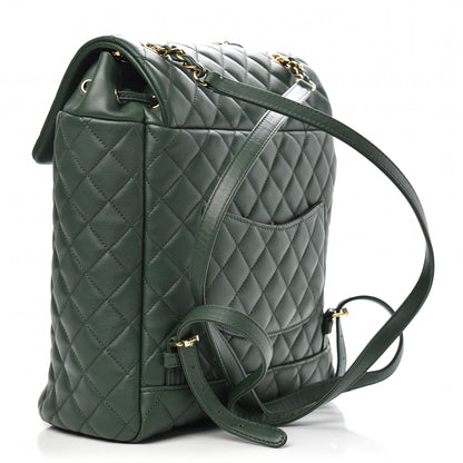 Chanel Calfskin Quilted Large Urban Spirit Backpack Dark Green 2 of 9