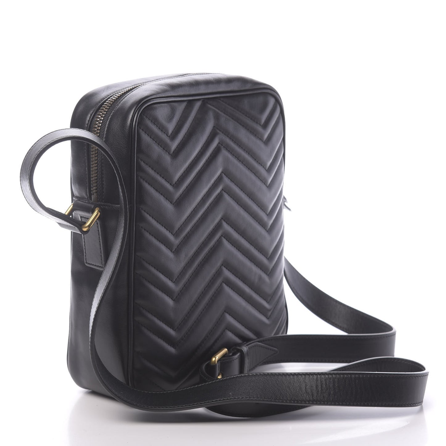 Calfskin Matelasse GG Marmont Travel Bag Black