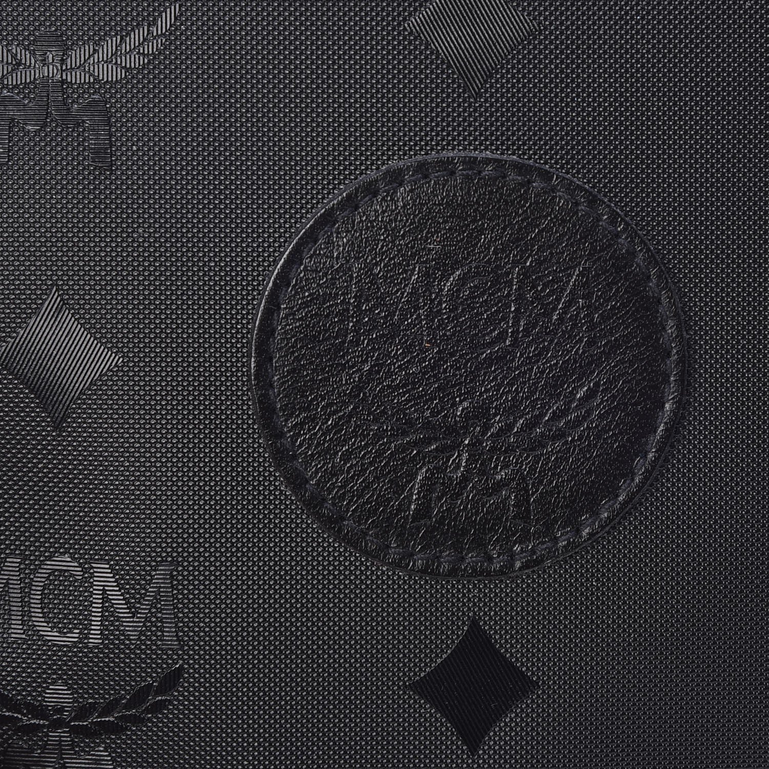 MCM Monogram Coated Canvas Round Suzy Wong Crossbody Black 9 of 12