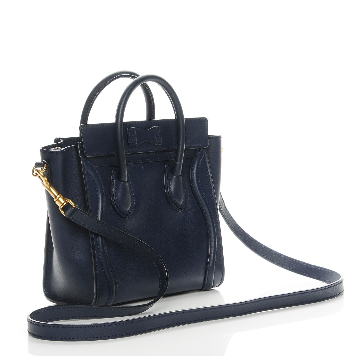 Celine Smooth Calfskin Nano Luggage Ink 3 of 7
