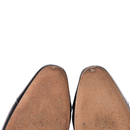 Chanel Lambskin Patent Cap Toe CC Slingback Sandals 35 Black 9 of 11