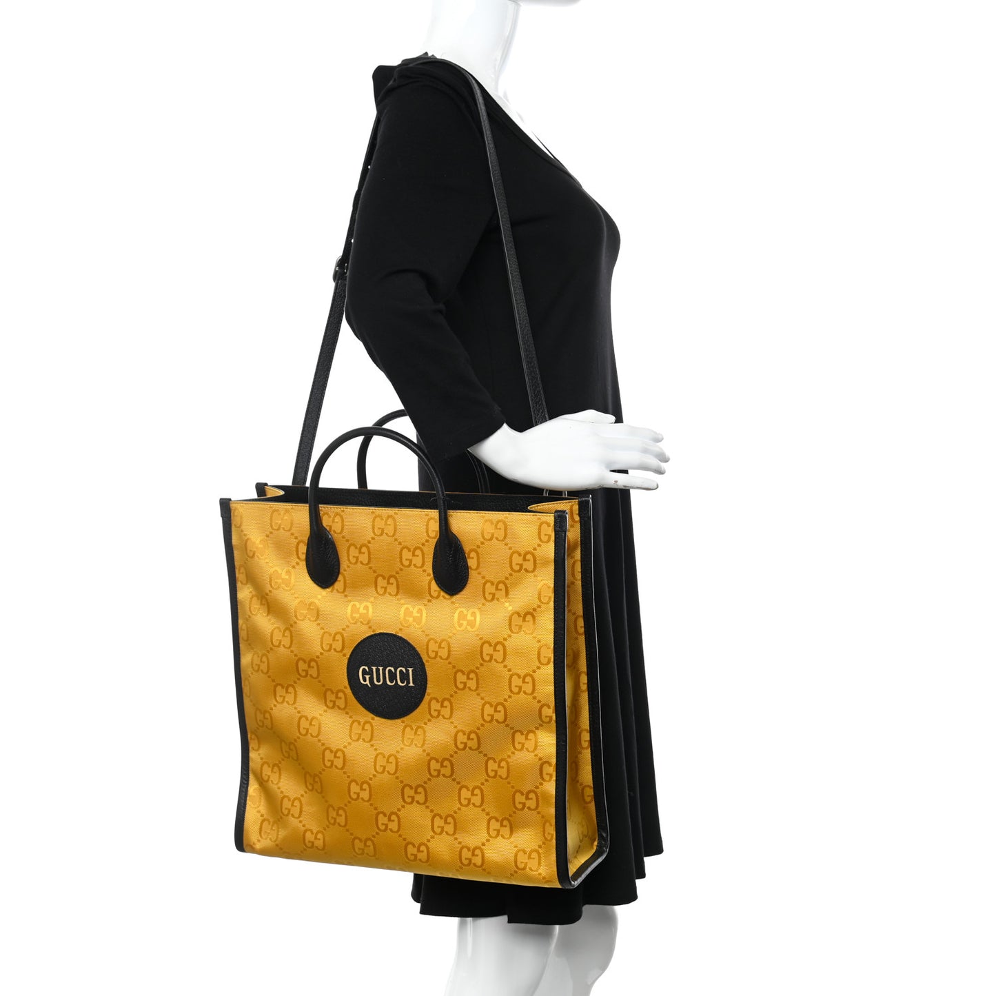 Econyl Nylon Monogram Off The Grid Long Tote Bag Crop Black