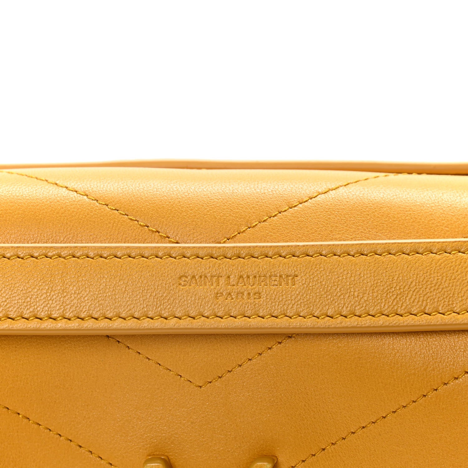 Saint Laurent Lambskin Matelasse Monogram Medium Niki Chain Satchel Yellow 12 of 17