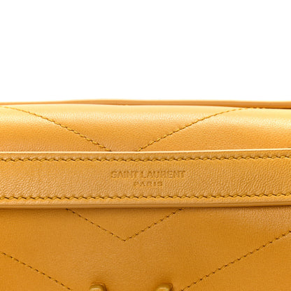 Saint Laurent Lambskin Matelasse Monogram Medium Niki Chain Satchel Yellow 12 of 17