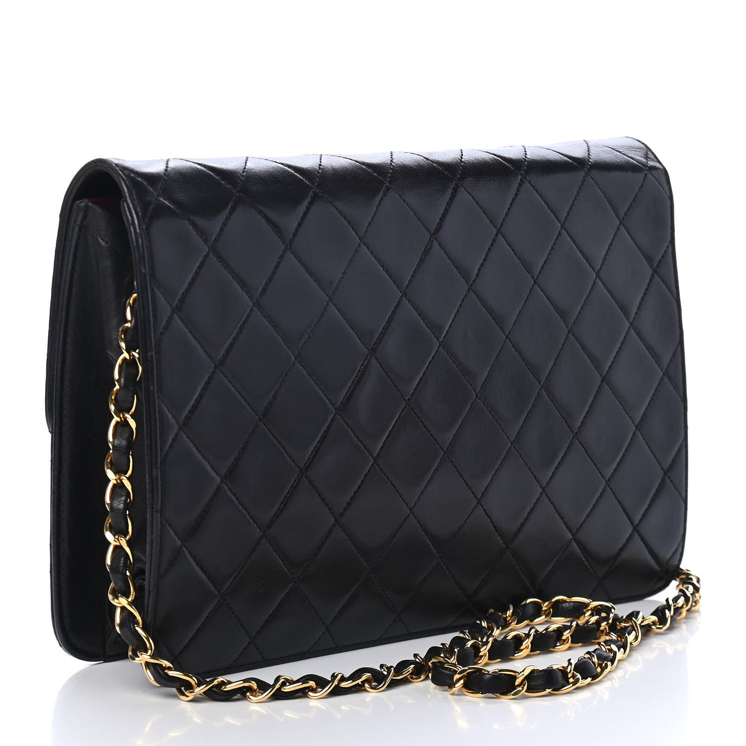 Chanel Lambskin Quilted Medium Single Flap Black 2 of 4