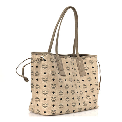 MCM Visetos Medium Liz Reversible Shopper Tote Beige 5 of 20