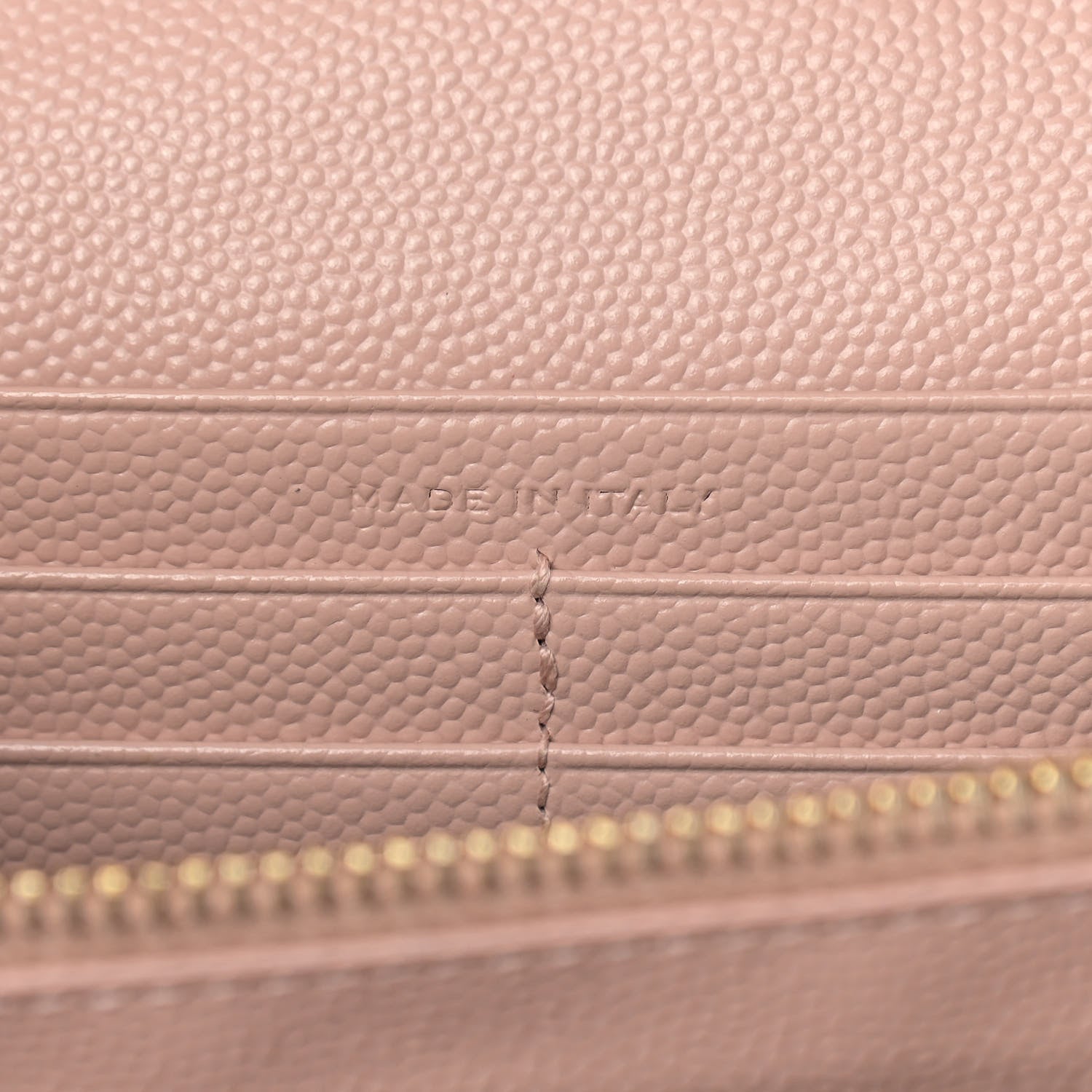 Saint Laurent Grain De Poudre Matelasse Chevron Monogram Chain Wallet Pale Pink 7 of 13