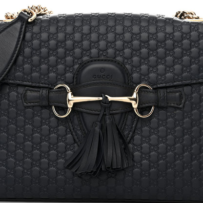 Gucci Microguccissima Medium Emily Chain Shoulder Bag Blue 8 of 13