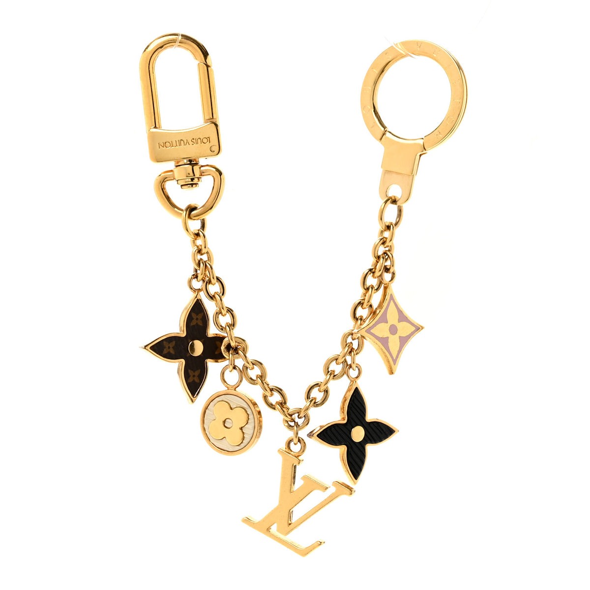 Louis Vuitton Monogram Spring Street Bag Charm Key Holder Gold 1 of 4