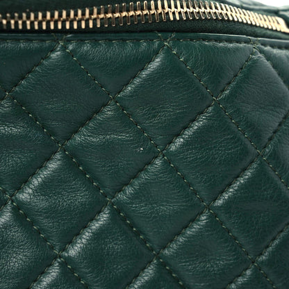 Chanel Calfskin Quilted Banane Waist Bag Fanny Pack Dark Green 7 of 11
