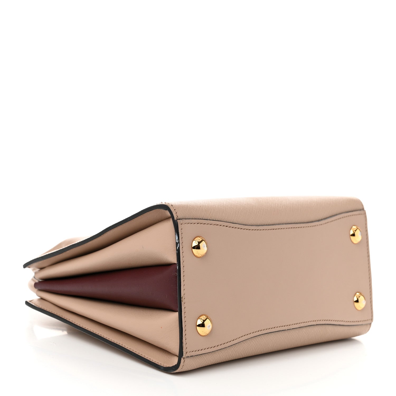 Prada Saffiano City Calfskin Small Bibliotheque Top Handle Cammeo Granato 4 of 15