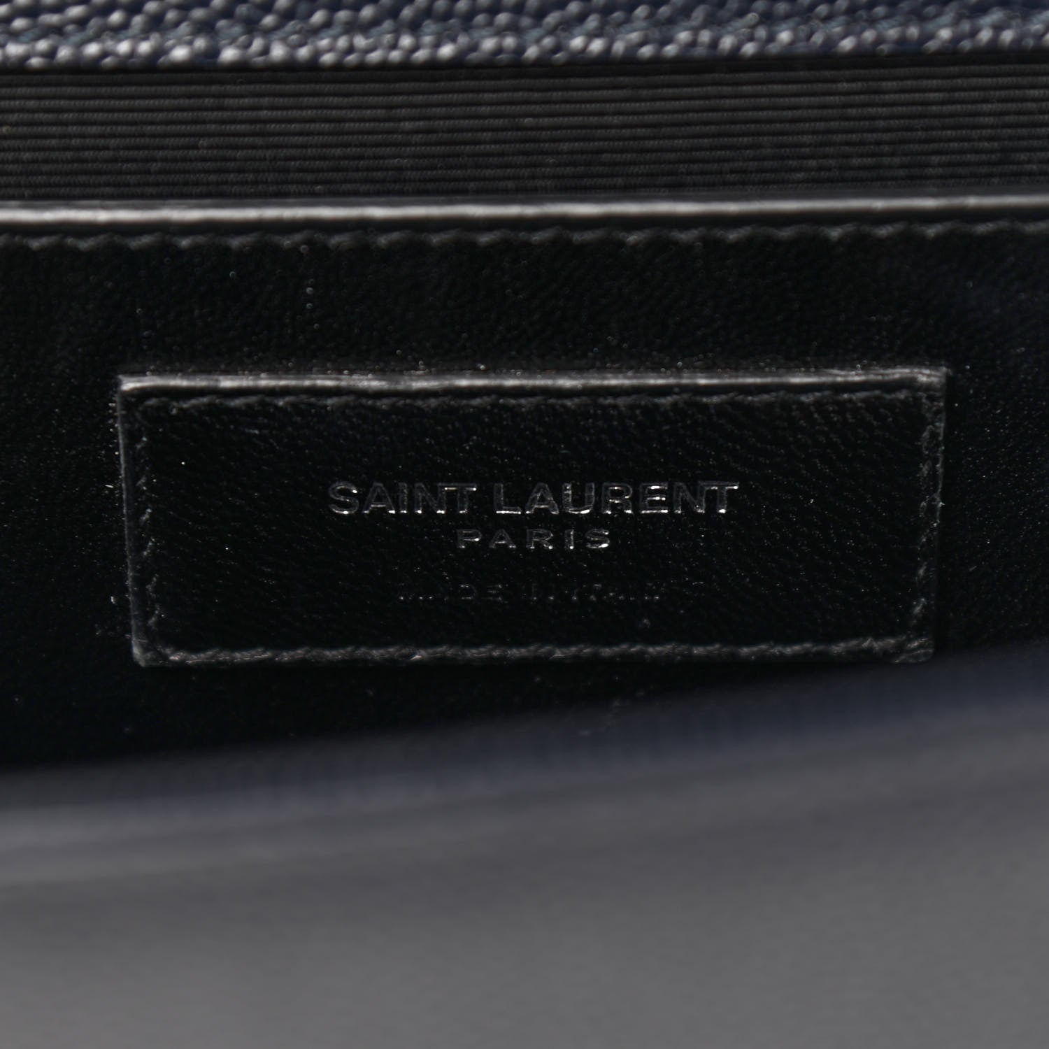 Saint Laurent Grain De Poudre Medium Classic Monogram Kate Satchel Deep Marine 7 of 9
