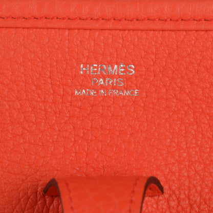 Hermes Taurillon Clemence Evelyne III PM Orange Poppy 17 of 17