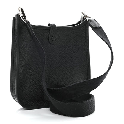 Hermes Taurillon Clemence Evelyne TPM Black 3 of 11