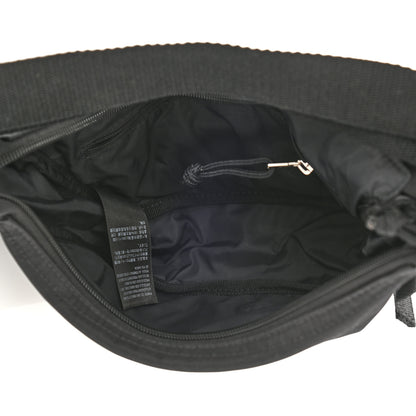 Balenciaga Recycled Sport Nylon Logo Embroidered Wheel Sling Bag Black White 5 of 9