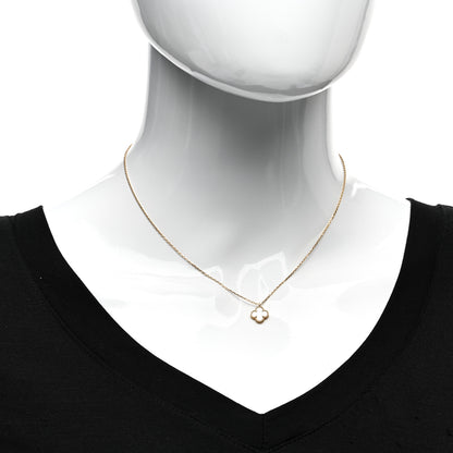 Van Cleef & Arpels 18K Yellow Gold Mother of Pearl Sweet Alhambra Pendant Necklace 2 of 4