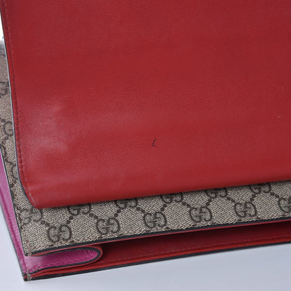 Gucci GG Supreme Monogram Calfskin Medium Padlock Shoulder Bag Beige Hibiscus Red New Rosette 8 of 9