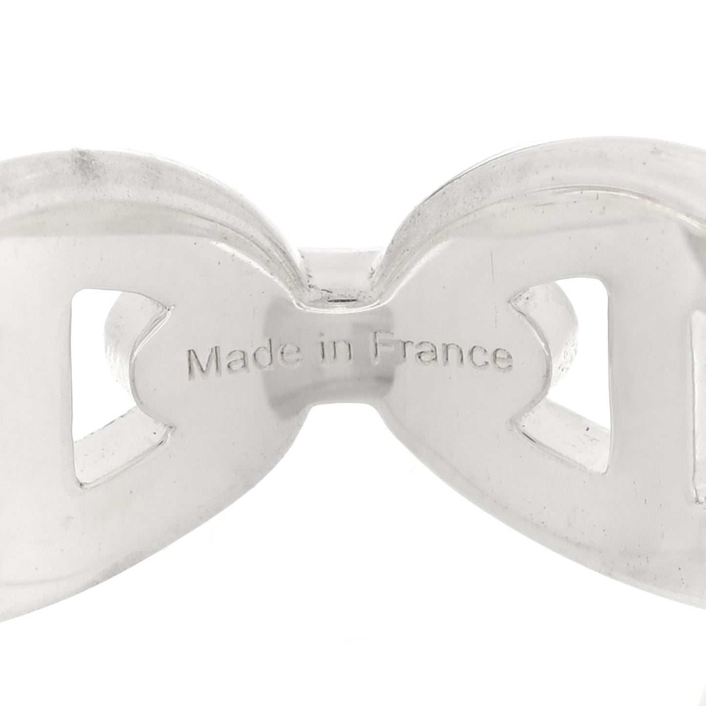 Sterling Silver PM Chaine d'Ancre Enchainee Band Ring 51 5.75
