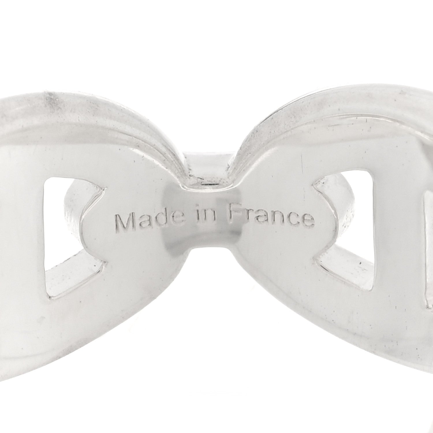 Hermes Sterling Silver PM Chaine d'Ancre Enchainee Band Ring 51 5.75 6 of 9