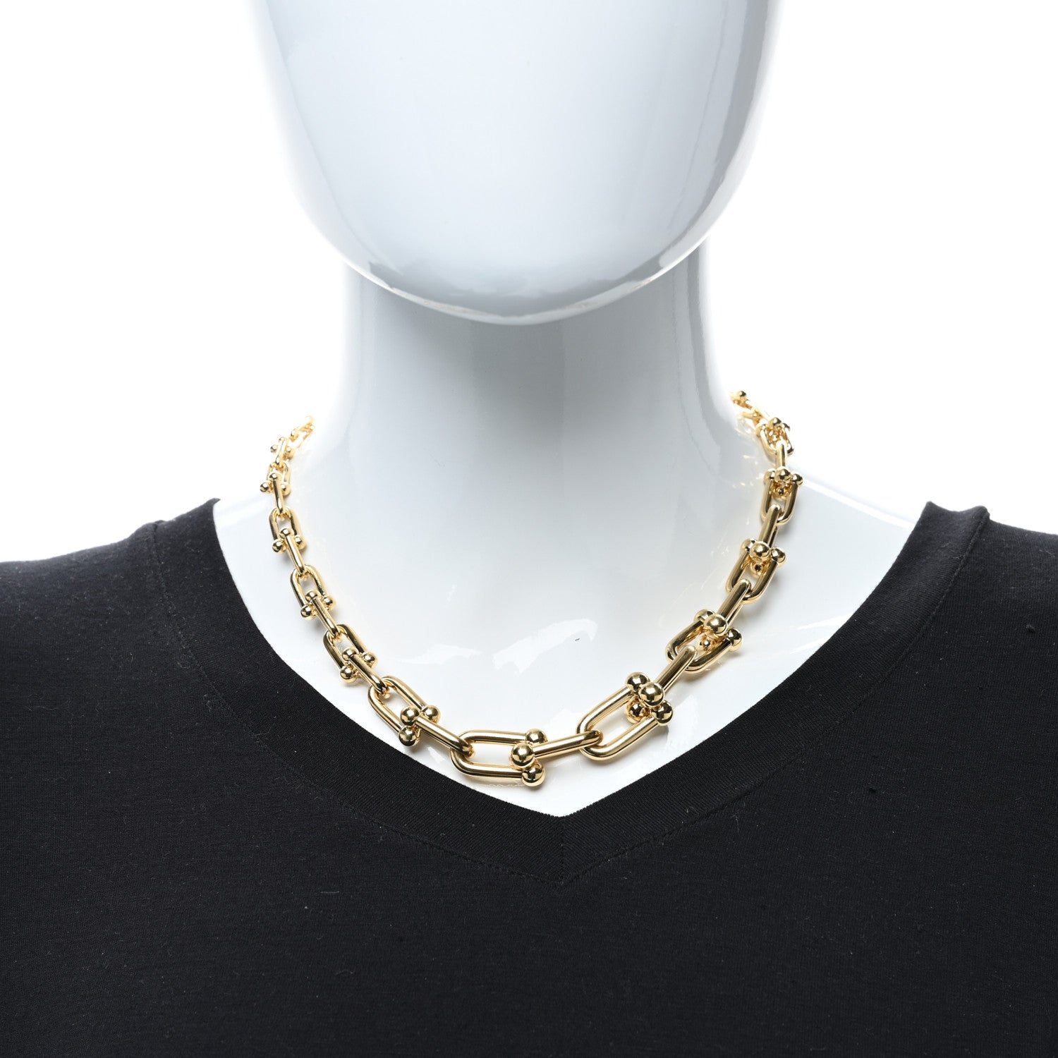 Tiffany 18K Yellow Gold HardWear Graduated Link Necklace 1443627