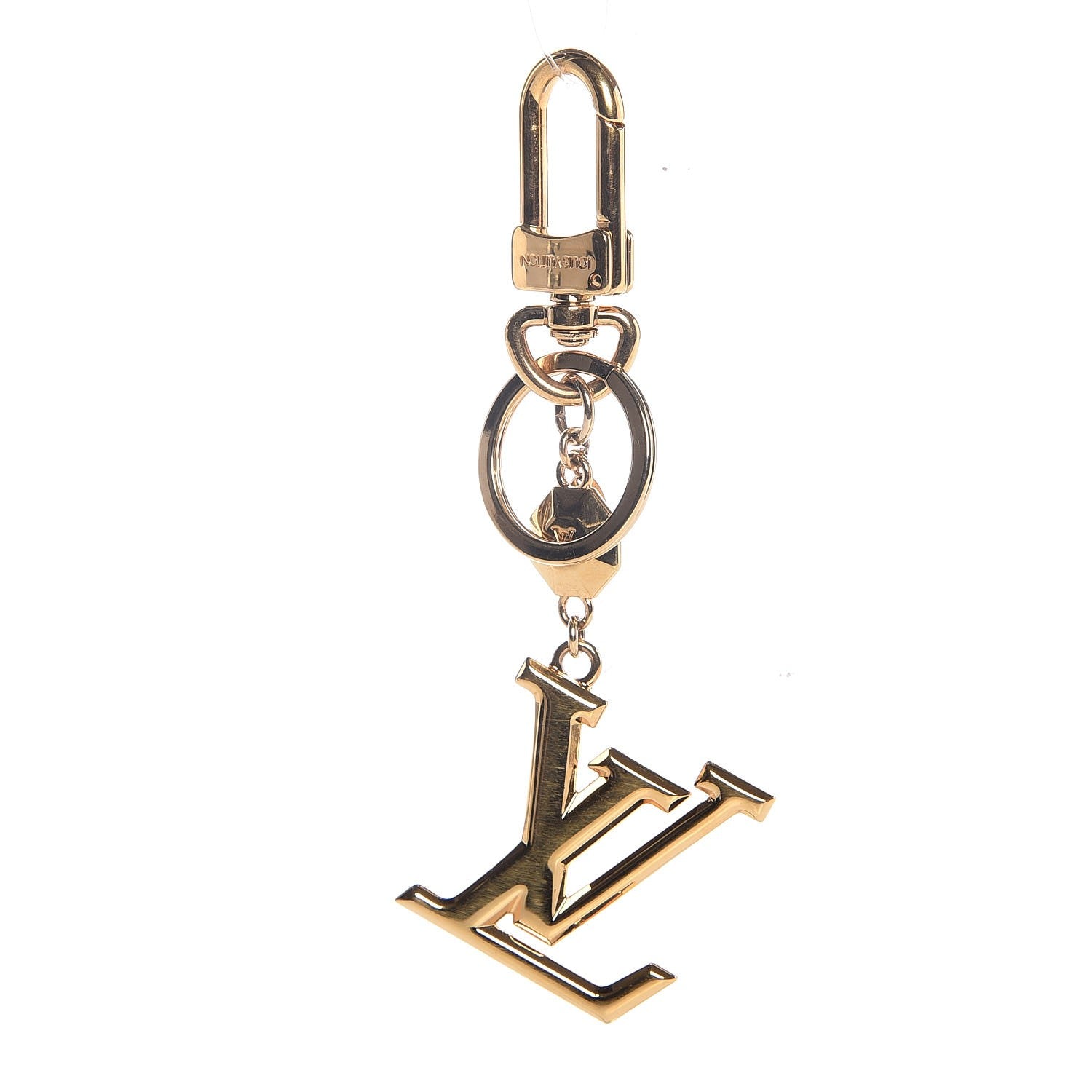 Louis Vuitton LV Facettes Bag Charm Key Holder Gold 1 of 5
