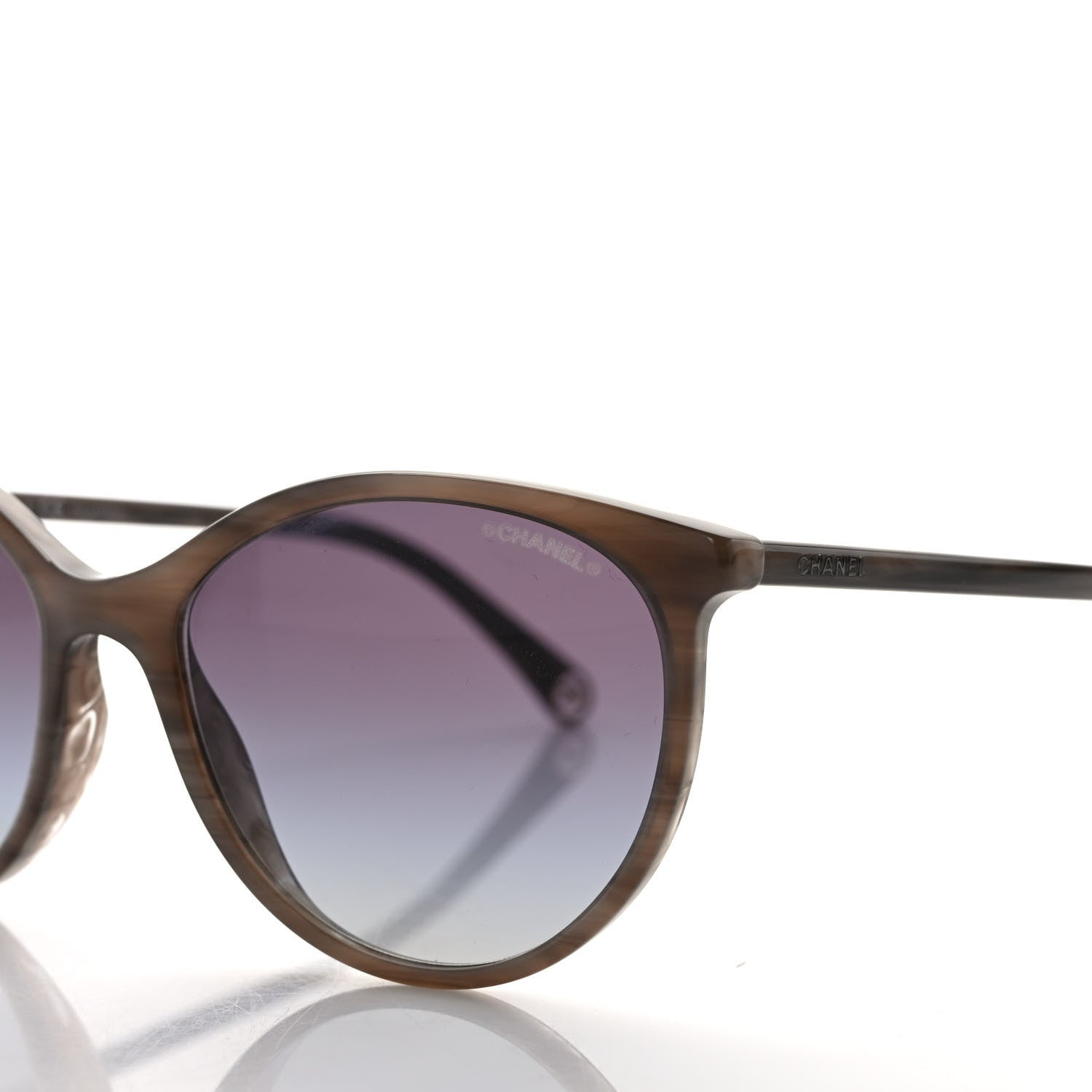 Chanel Acetate Polarized Pantos Cat Eye Sunglasses 5448 Grey 5 of 8