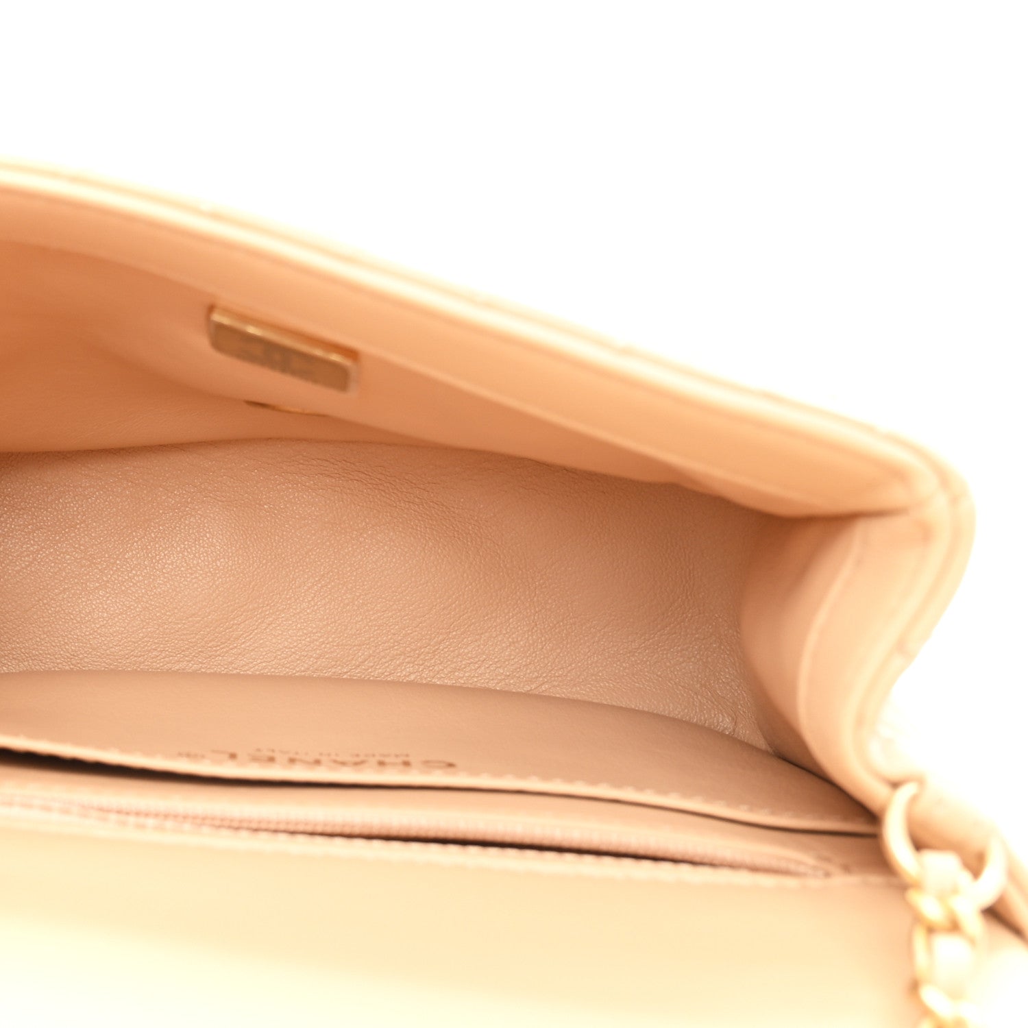 Chanel Lambskin Quilted Mini Pearl Crush Flap Beige 1857062