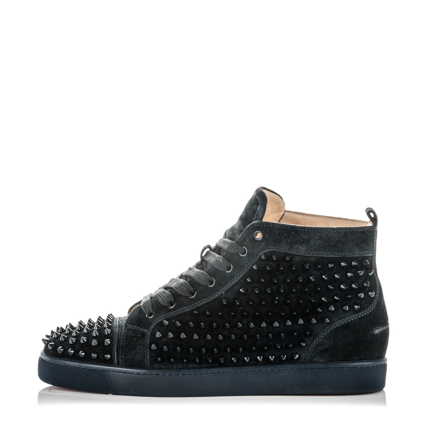Mens Suede Louis Spikes Flat Sneakers 45 Nuit