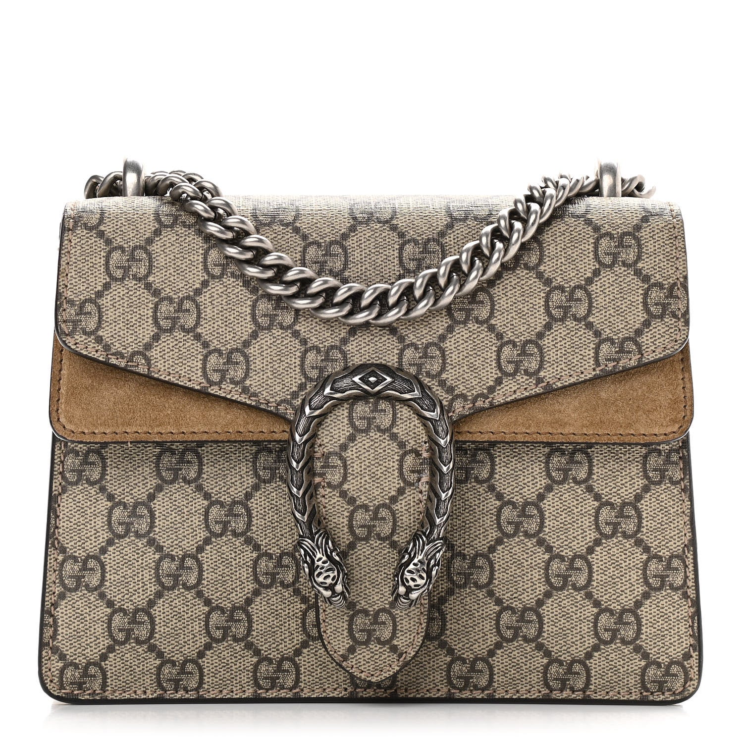 Gucci GG Supreme Monogram Mini Dionysus Shoulder Bag Taupe 1 of 10