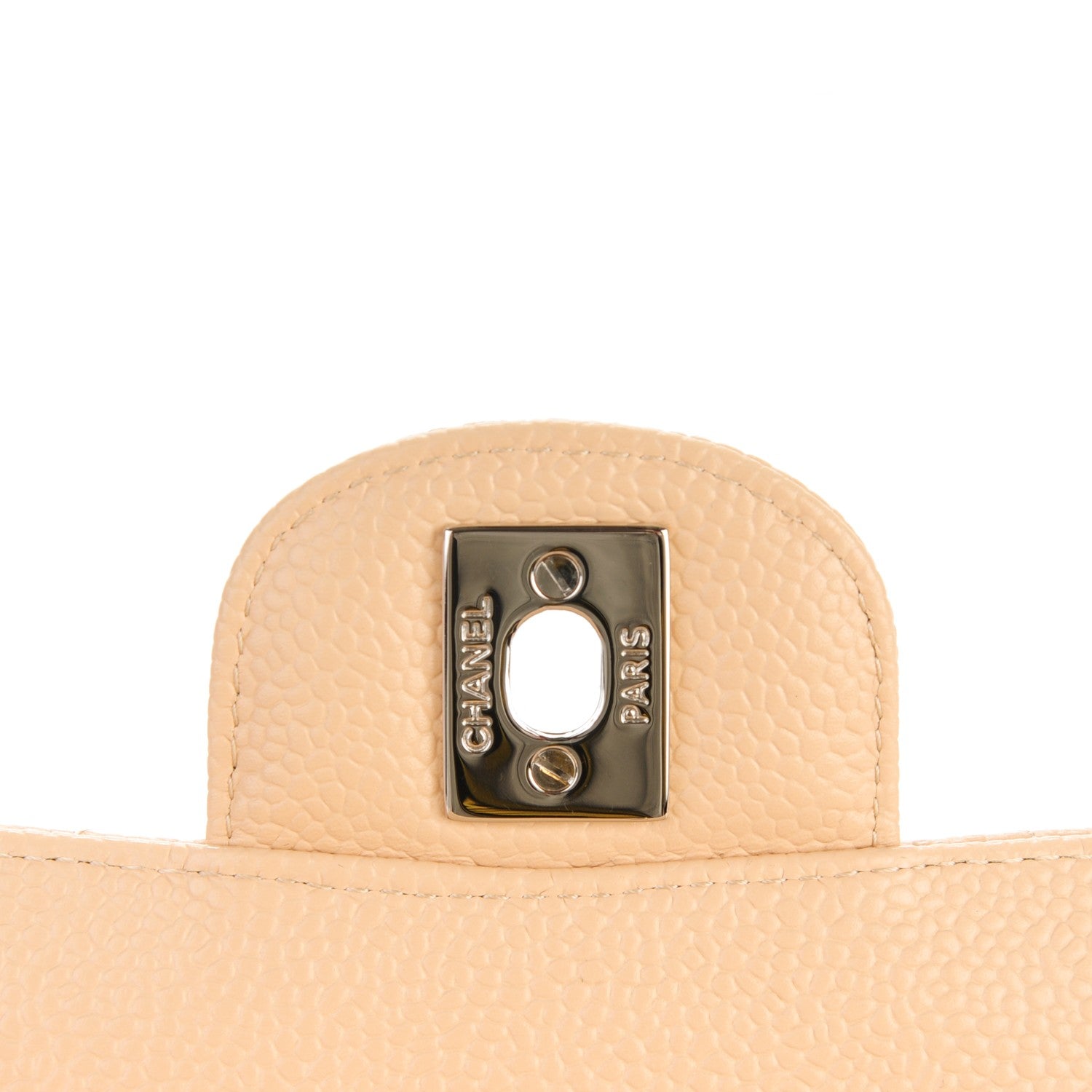 Chanel Caviar Quilted Medium Double Flap Beige Clair 6 of 8