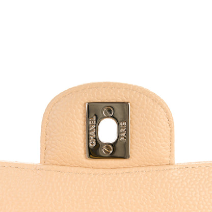Chanel Caviar Quilted Medium Double Flap Beige Clair 6 of 8