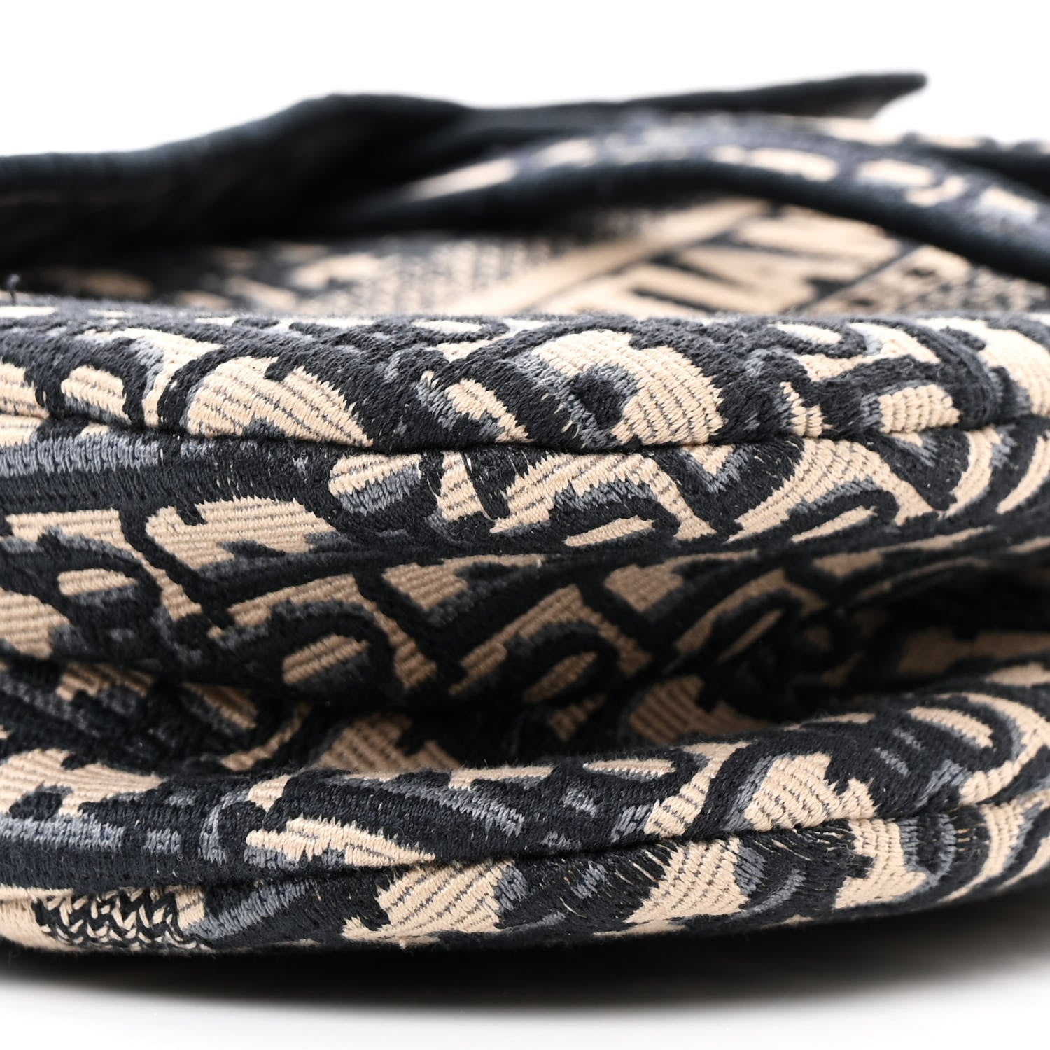 Christian Dior Oblique Embroidered Saddle Bag Blue 9 of 13