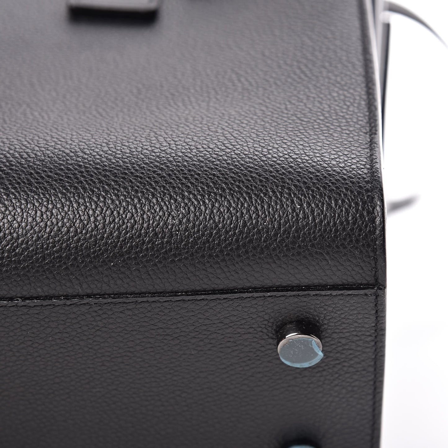Grained Calfskin Baby Sac De Jour Black