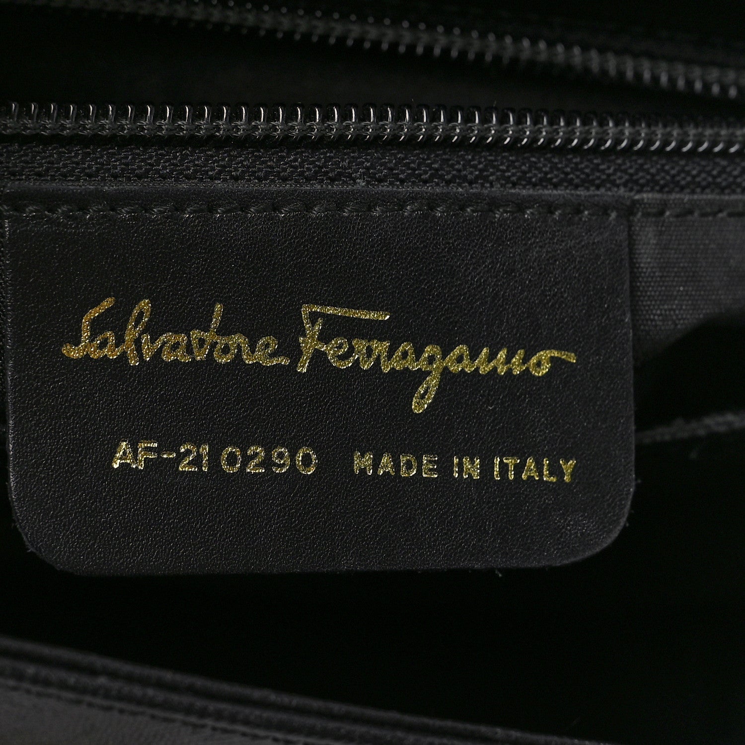 Salvatore Ferragamo Hammered Calfskin Iconic Large Top Handle Bag Black 6 of 8