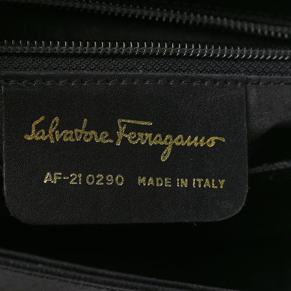 Salvatore Ferragamo Hammered Calfskin Iconic Large Top Handle Bag Black 6 of 8