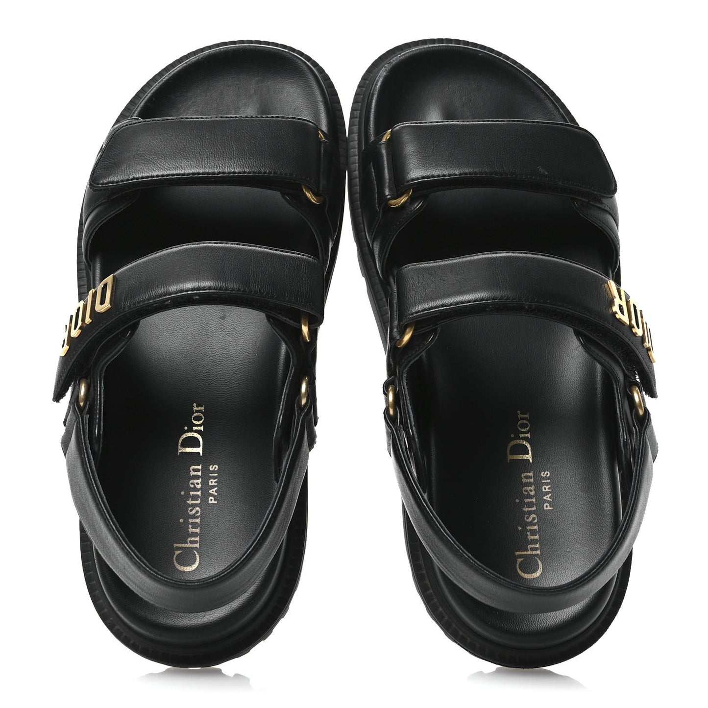 Lambskin Dioract 10mm Sandals 37.5 Black