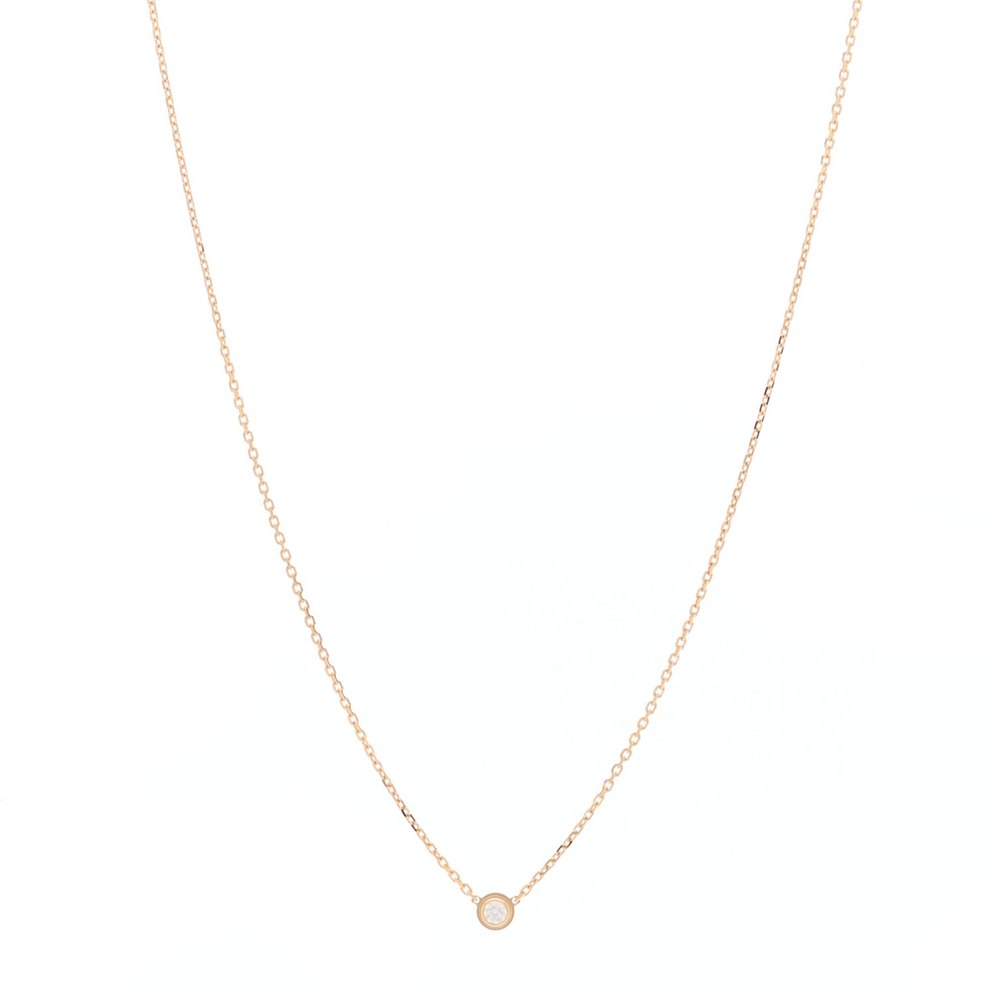 18K Pink Gold Diamond XS D'Amour Pendant Necklace