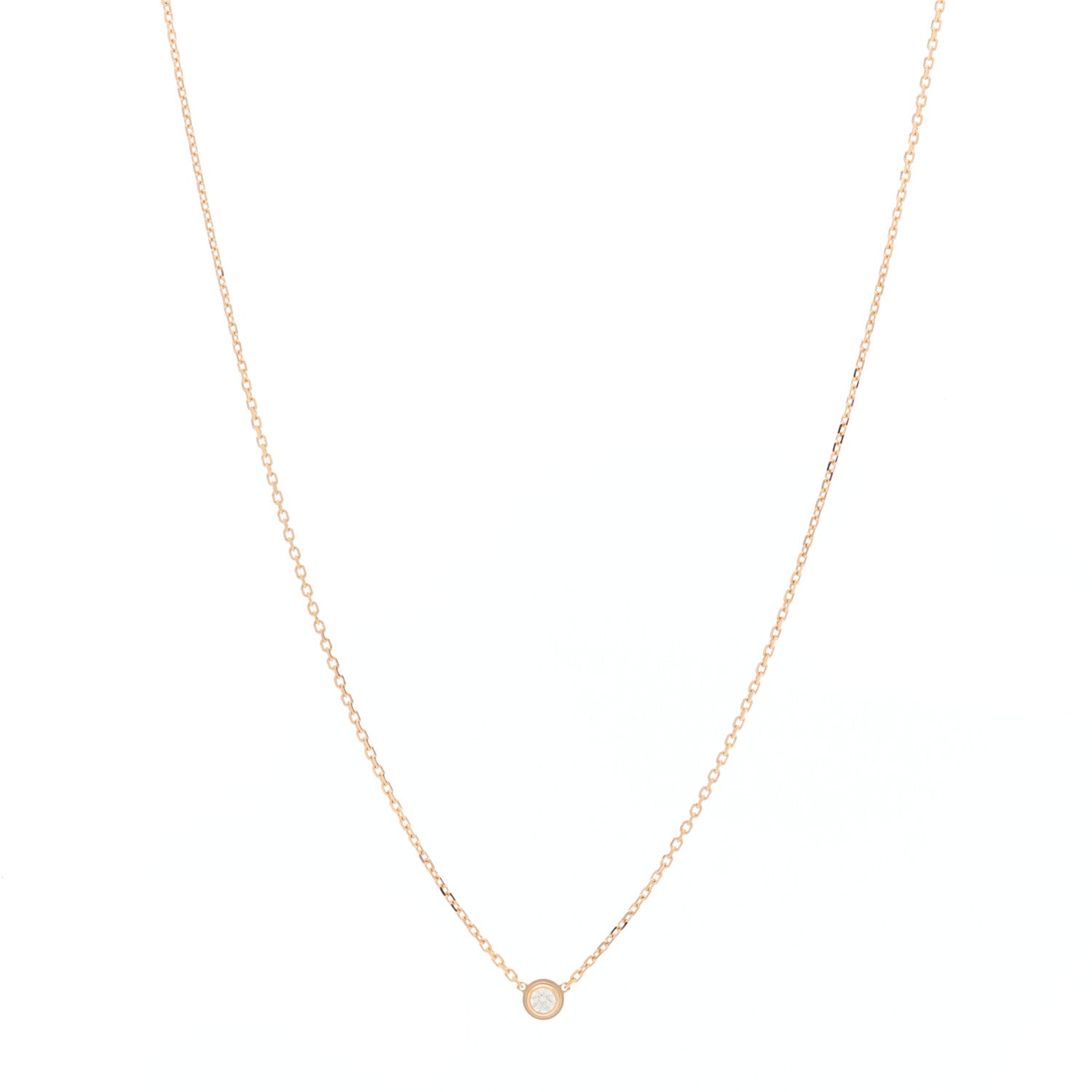 Cartier 18K Pink Gold Diamond XS D'Amour Pendant Necklace 1 of 6