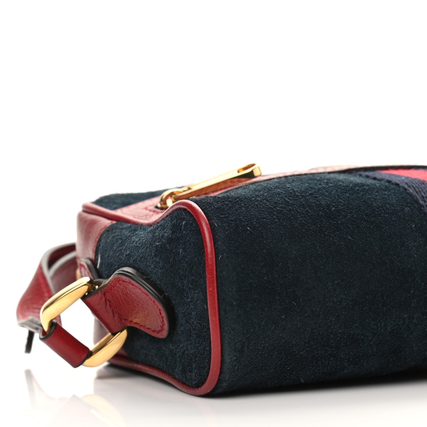 Suede Calfskin Web Mini Ophidia Shoulder Bag New Blue Romantic Cherry