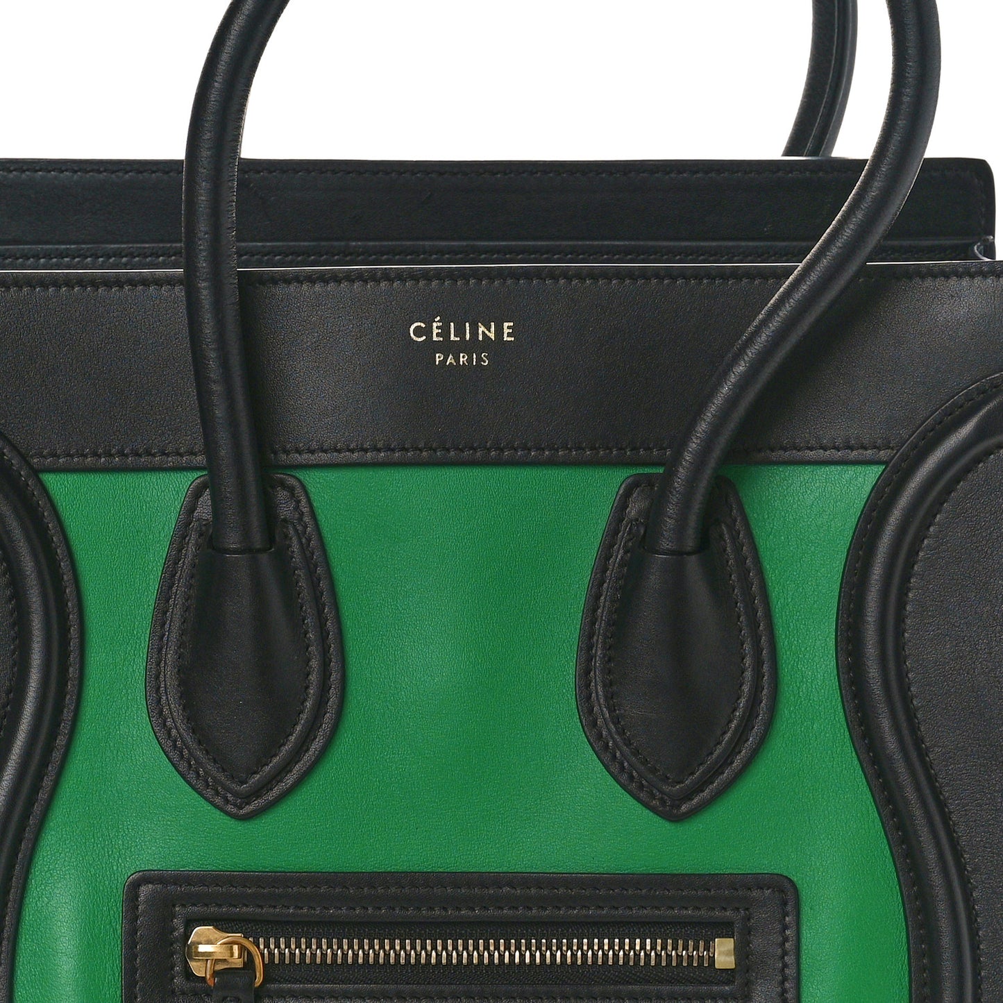 Smooth Calfskin Micro Bi-Color Luggage Grass