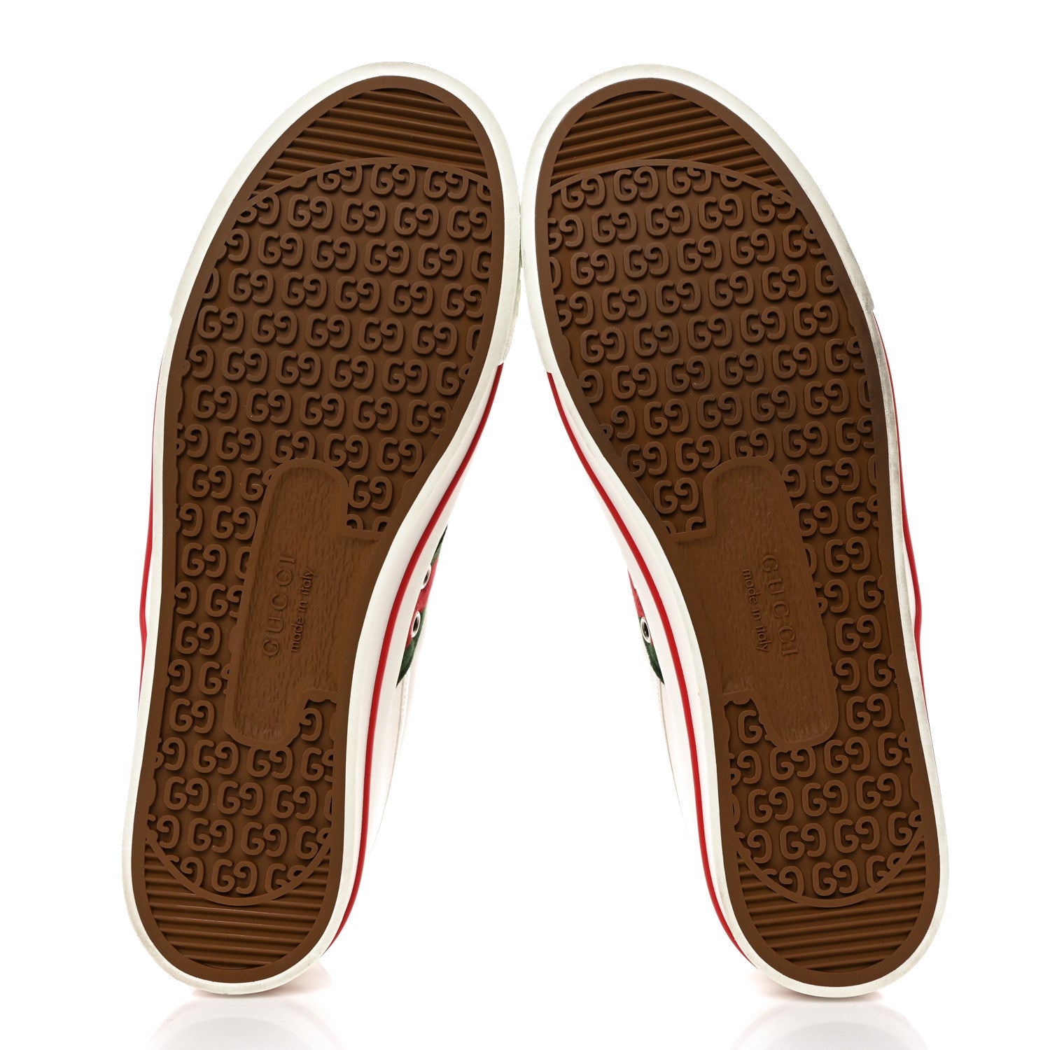 Gucci GG Monogram Web Mens 1977 Tennis Sneakers 9.5 Great White 5 of 8