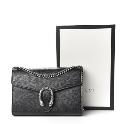 Gucci Calfskin Mini Dionysus Chain Wallet Black 11 of 11